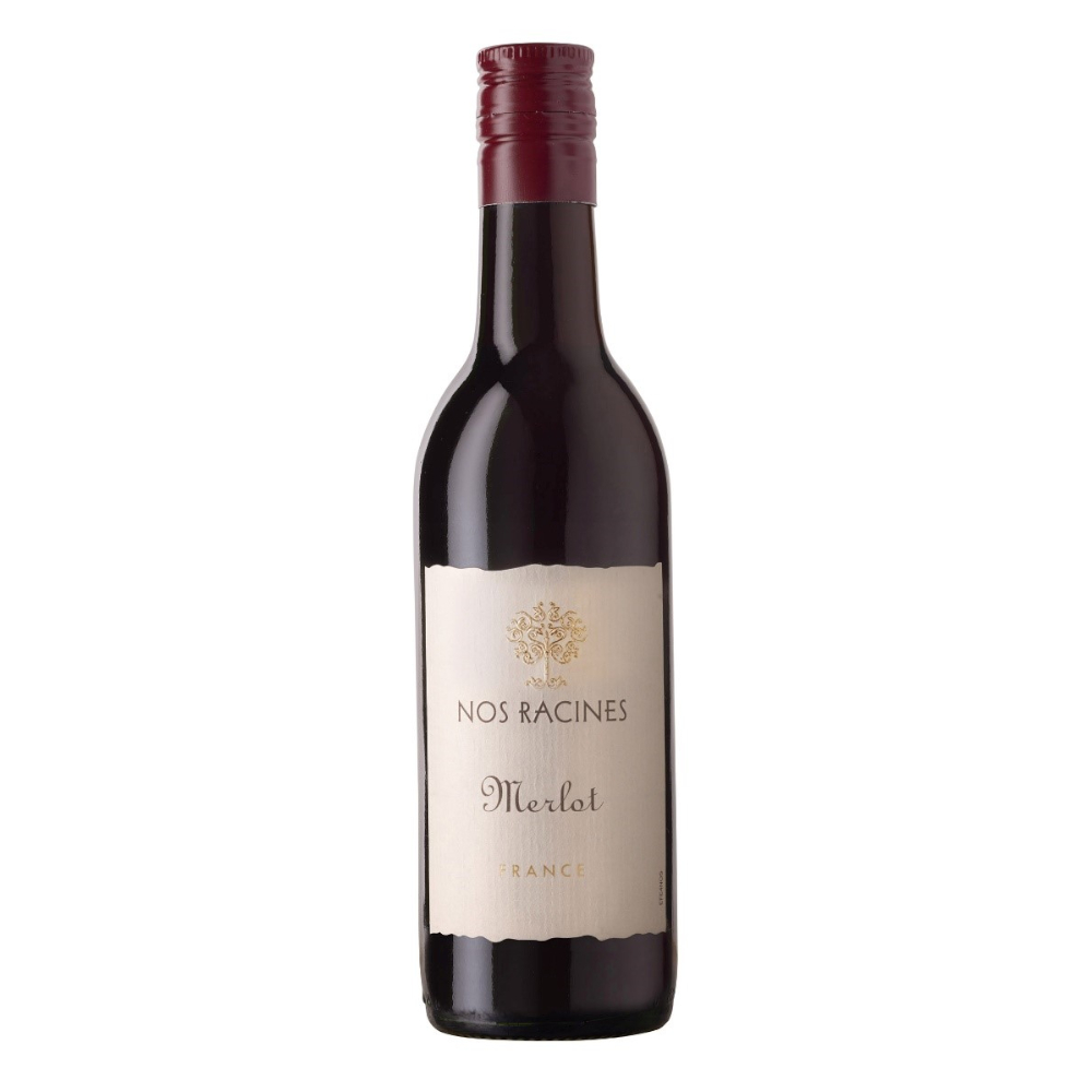 Wino Nos Racines Merlot 13% czerwone wytrawne 187 ml