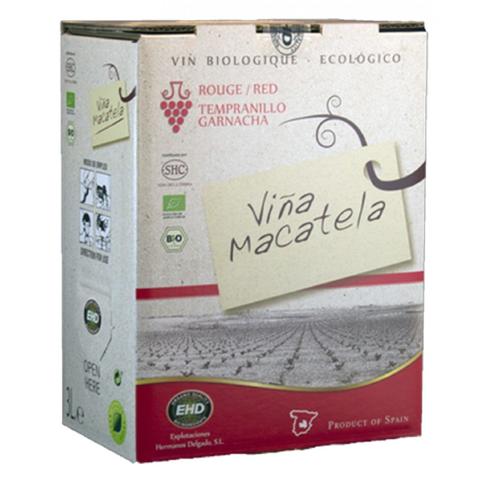 Wino Macatela Airen organic BiB białe wytrawne 5000 ml
