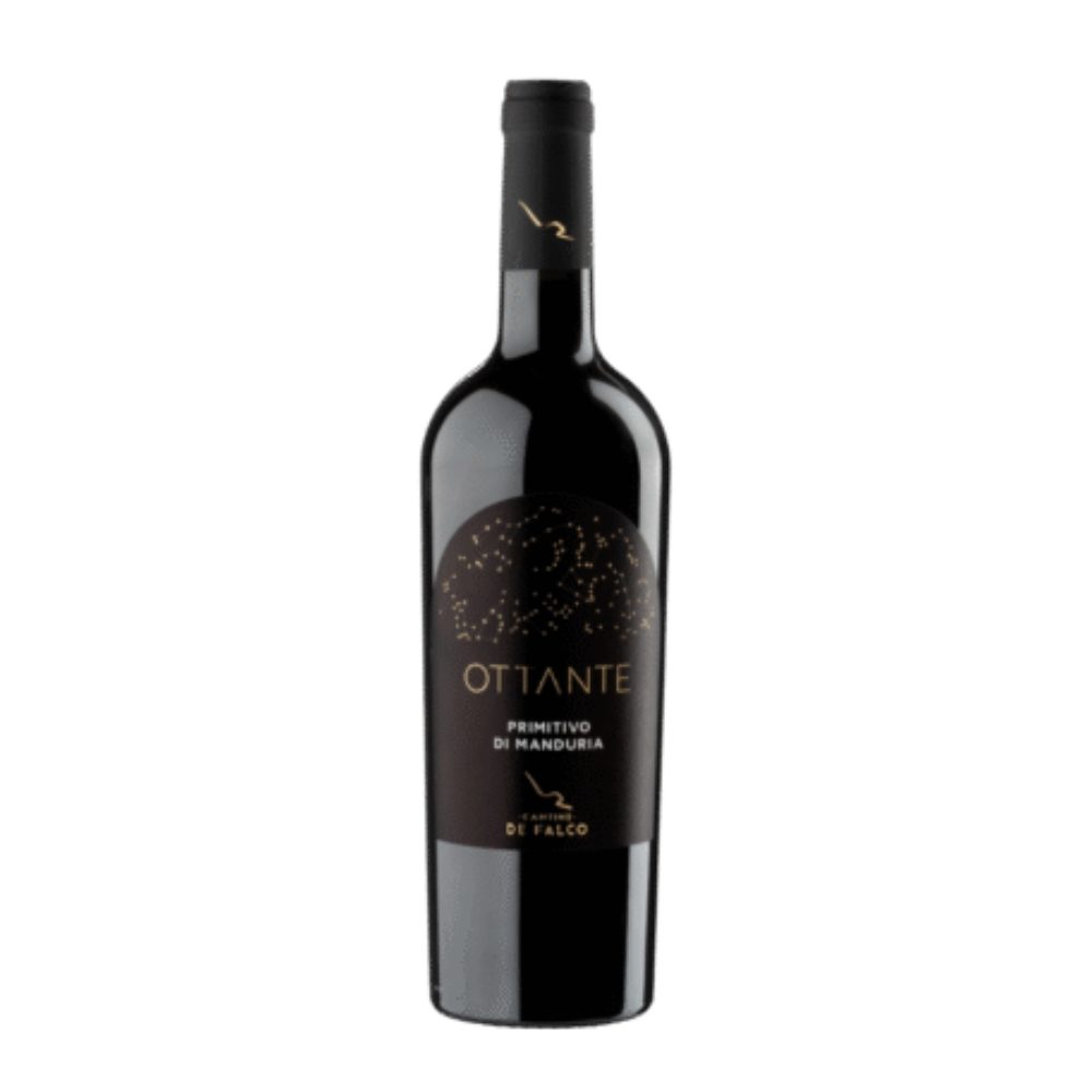 Wino Cantine de Falco Ottante Primitivo di Manduria DOP 14% czerwone wytrawne 750 ml